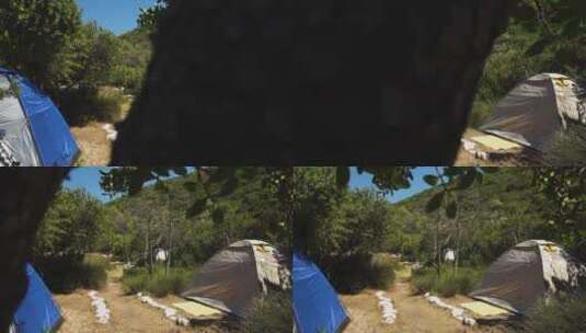 在森林里露营高清在线视频素材下载