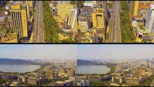 杭州旅游风景延时航拍标志建筑 (2)高清在线视频素材下载