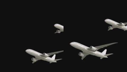 三维飞机动画带通道叠加视频素材4高清在线视频素材下载