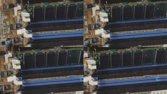 主板上的RAM插槽高清在线视频素材下载