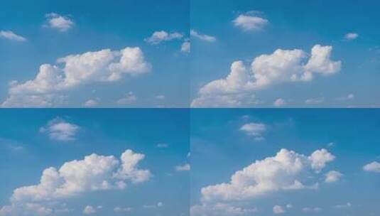 4k实拍夏日蓝天白云云海涌动自然风光空镜头高清在线视频素材下载