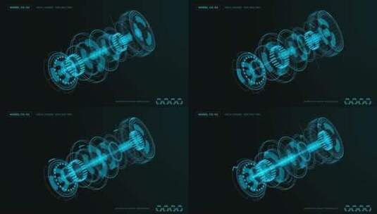 4K高科技HUD图形动画三维武器高清在线视频素材下载