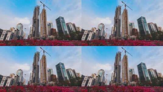 深圳罗湖高楼建设延时视频高清在线视频素材下载