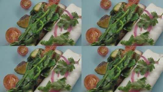 蔬菜肉卷高清在线视频素材下载