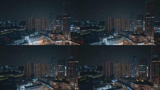 深圳龙岗高层住宅林立的高楼灯光远景视频高清在线视频素材下载