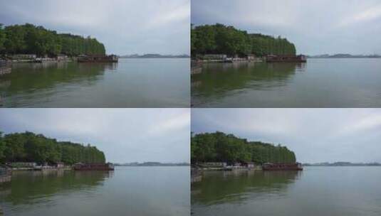 武汉东湖采风游船高清在线视频素材下载