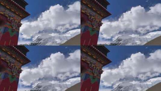 西藏、318国道、浪卡子县高清在线视频素材下载