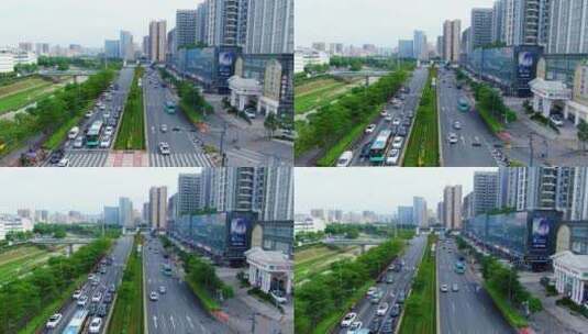 深圳龙华城市地标航拍视频高清在线视频素材下载