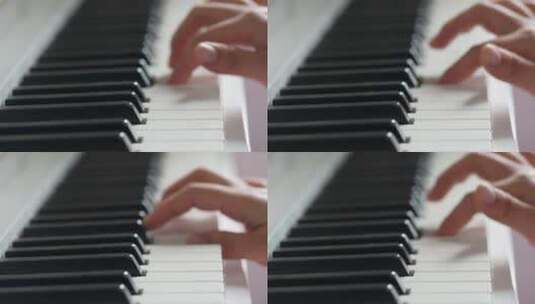 【正版4K素材】学弹钢琴高清在线视频素材下载