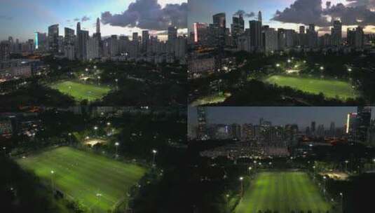 深圳城市足球场世界杯足球运动高清在线视频素材下载