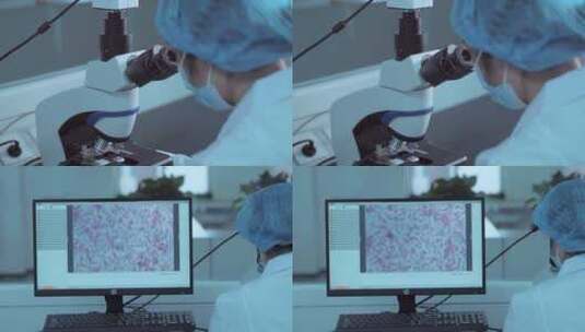 显微镜生物制药研发病毒检测4高清在线视频素材下载