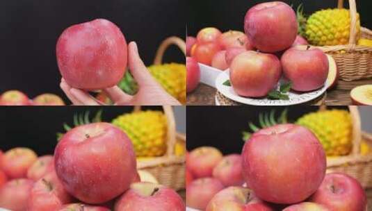 冰糖心苹果 红富士苹果高清在线视频素材下载