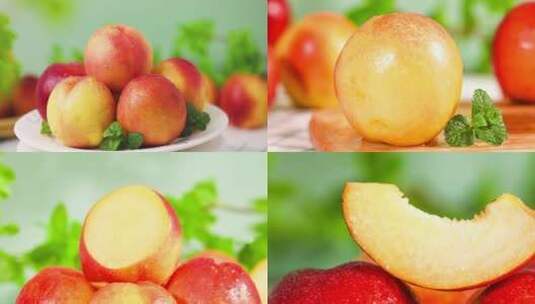 新鲜油桃 水果高清在线视频素材下载