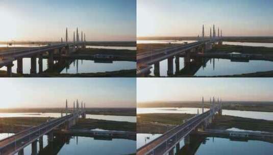 宁夏银川滨河黄河大桥03高清在线视频素材下载