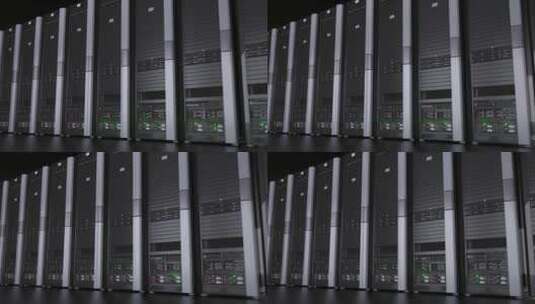 网络安全服务器室机房机柜大数据量子计算机高清在线视频素材下载