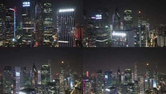 珠江新城高级内透航拍高清在线视频素材下载