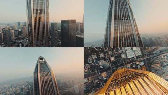 深圳平安金融中心FPV航拍速降高清在线视频素材下载