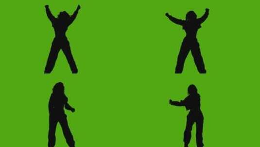 透明通道跳舞的人4k绿色高清在线视频素材下载