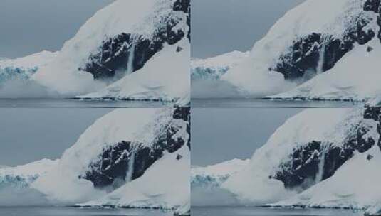 北冰洋浮冰高清在线视频素材下载