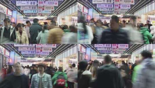 重庆观音桥步行街美食街高清在线视频素材下载