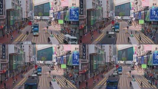 香港铜锣湾城市生活高清在线视频素材下载