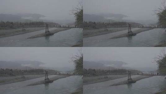 都江堰铁索桥高清在线视频素材下载