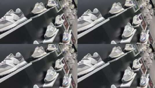 济南弘阳广场，商场潮玩衣服鞋子专柜高清在线视频素材下载