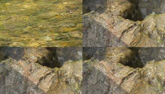 山泉水小溪瀑布实拍镜头高清在线视频素材下载