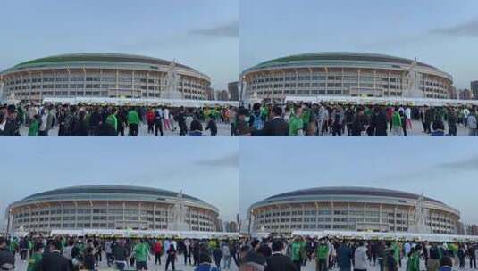 北京新工人体育场球迷观赛高清在线视频素材下载