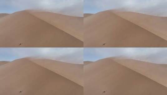 4k航拍沙漠风沙特写高清在线视频素材下载