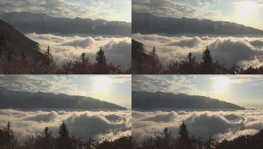 山间的云雾实拍高清在线视频素材下载