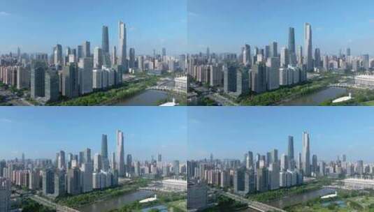 珠江新城广州塔大气航拍广州城市宣传片高清在线视频素材下载