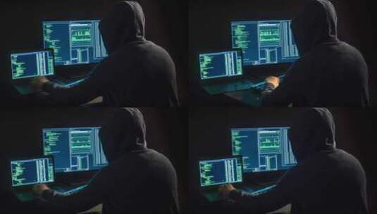 黑客盗窃数据高清在线视频素材下载