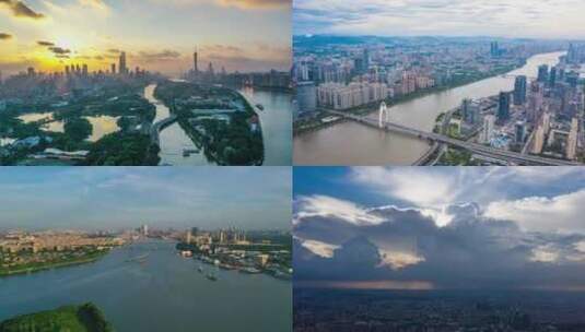大气广州宣传片最新延时城市地标高清在线视频素材下载