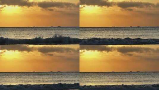 金巴兰大海夕阳日落海浪海岛东南亚巴厘岛高清在线视频素材下载