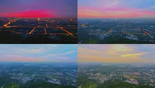 北京秋分夜转日京城鸟瞰全景 4K延时高清在线视频素材下载