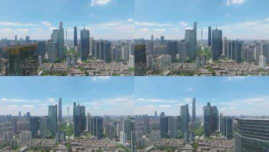 广州珠江新城中轴线航拍高清在线视频素材下载