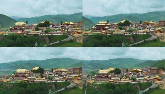 安斗贡巴的寺院高清在线视频素材下载