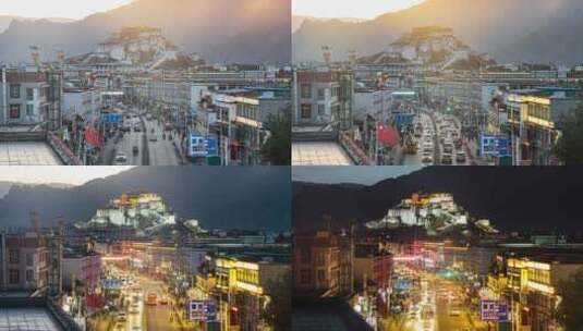 西藏布达拉宫延时4k高清在线视频素材下载