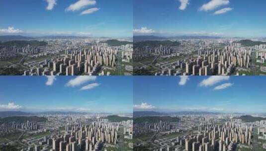 浙江温州新城区城市建设航拍高清在线视频素材下载