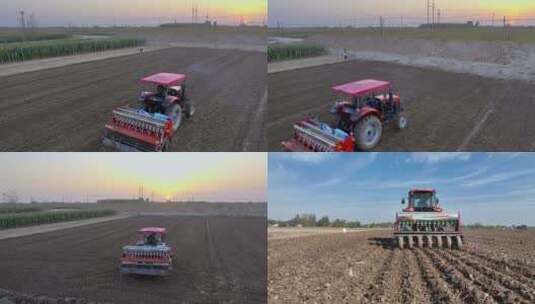 【合集】拖拉机在田里耕种高清在线视频素材下载