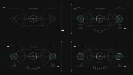 HUD驾驶舱合成目标屏幕特效科技未来高清在线视频素材下载