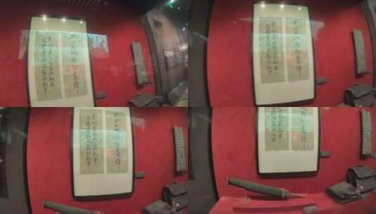 浙江温州博物馆建筑与馆内文物展示高清在线视频素材下载