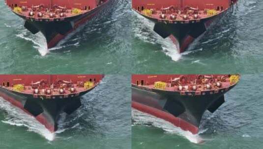 巨型货轮运输跨洋物流高清在线视频素材下载