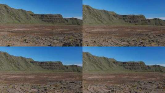 悬崖，火山岩，草地，留尼汪岛高清在线视频素材下载