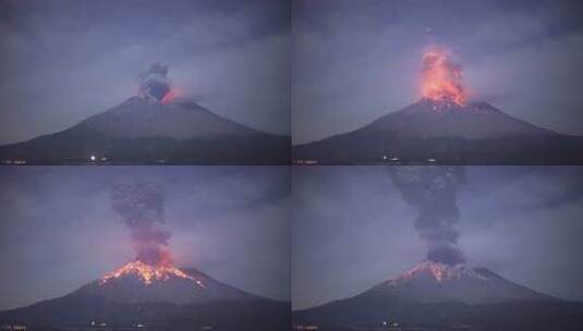 火山爆发高清在线视频素材下载