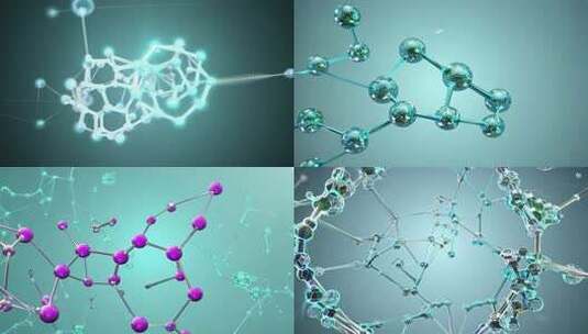 分子结构3D模型展示高清在线视频素材下载