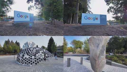 加州山景城Google谷歌全球总部高清在线视频素材下载