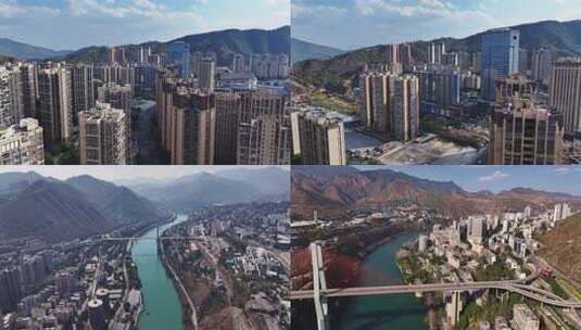 攀枝花城市航拍4K高清在线视频素材下载