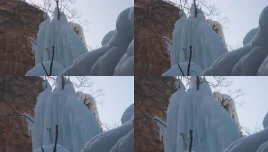 沕沕水 沕沕水景区 沕沕水冰瀑  冰川高清在线视频素材下载